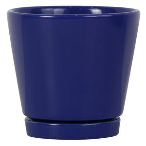 4 in. Blue Knack Ceramic Planter