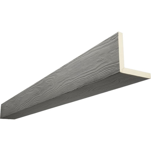 Ekena Millwork Endurathane 12 in. H x 4 in. W x 12 ft. L Sandblasted Seashell Faux Wood Beam