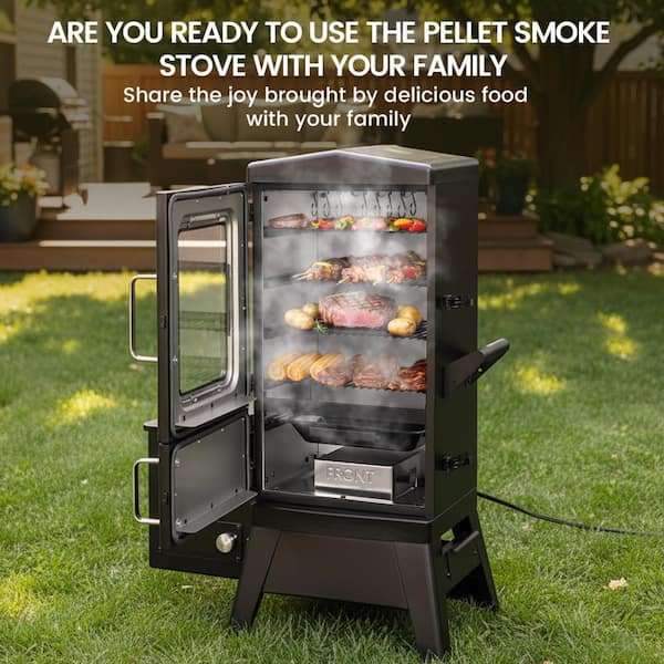Maison Backyards 42in. Digital Electric Smoker in Black with 4