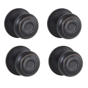 Hartford Aged Bronze Hall/Closet Door Knob (4-Pack)
