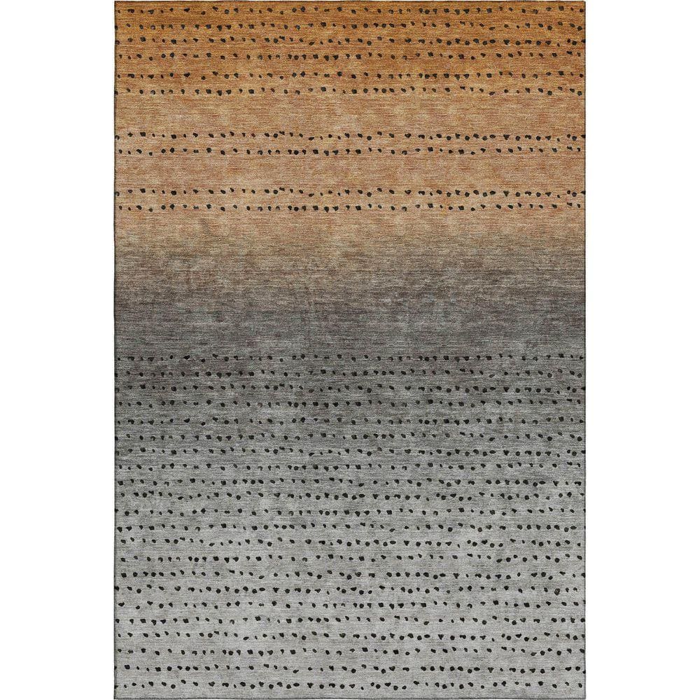Addison Rugs Mayfield Premium Machine Washable Abstract AMF2009 Copper ...