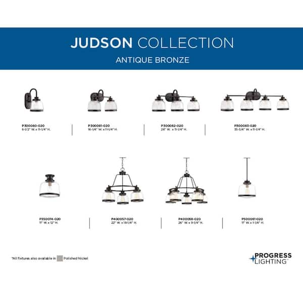 Progress Lighting Judson Collection 35-3/4 in. 4-Light Antique