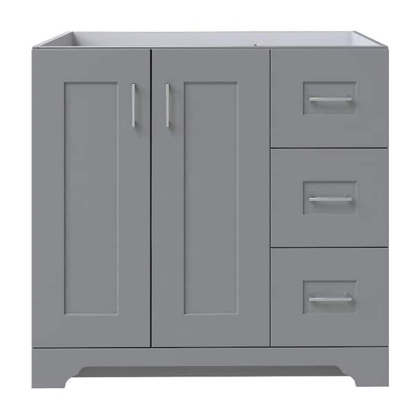 Home Decorators Collection Hawthorne 36 in. W x 21.75 in. D x 34 in. H Bath Vanity Cabinet without Top in Twilight Gray