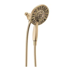 In2ition 4-Spray Patterns 1.75 GPM 6 in. Wall Mount Dual Shower Heads in Champagne Bronze