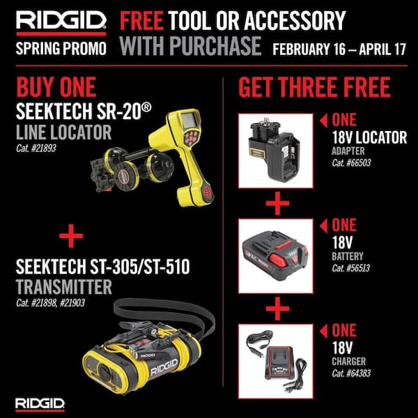 SeekTech SR-20 Utility Pipeline Locator/Receiver with SeekTech ST-305 5-Watt Line Transmitter Bundle