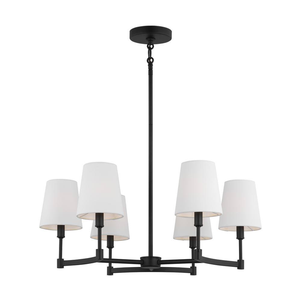 Chatfield Midnight Black 6-Light Transitional Chandelier