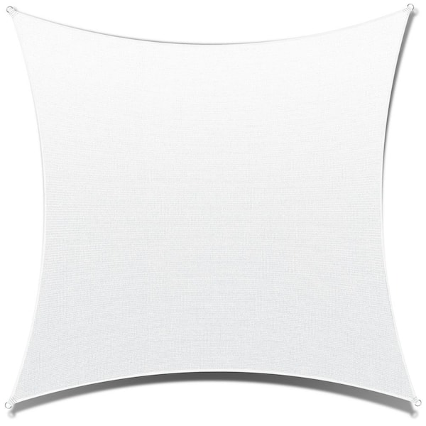 AMGO 16 ft. x 16 ft. White Square Shade Sail