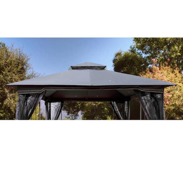 Siavonce 10 ft. x 10 ft. Patio Double Roof Gazebo