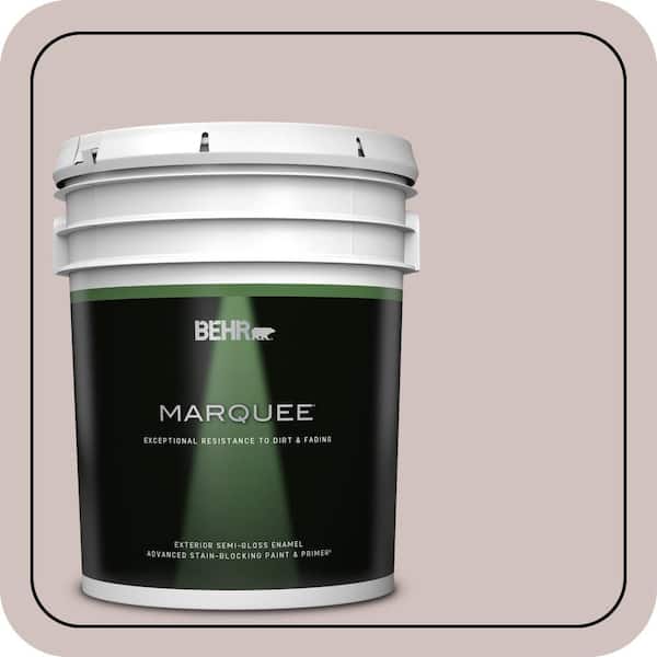 BEHR MARQUEE 5 gal. #N130-2 Ash Rose Semi-Gloss Enamel Exterior Paint & Primer