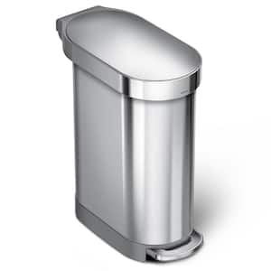 simplehuman 25L Slim Open Top Commercial Trash Can, Brushed