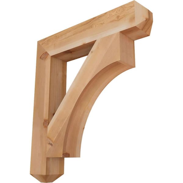 Ekena Millwork 5-1/2 in. x 38 in. x 34 in. Western Red Cedar Westlake Craftsman Smooth Bracket