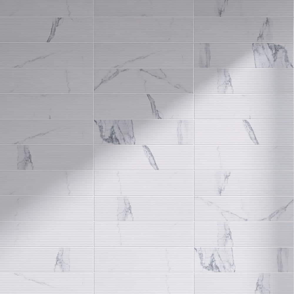 Paloma Calacatta Linear 2.95 in. x 11.81 in. Satin Ceramic Subway Wall Tile (10.76 sq. ft./Case) price history on PriceWatchPro