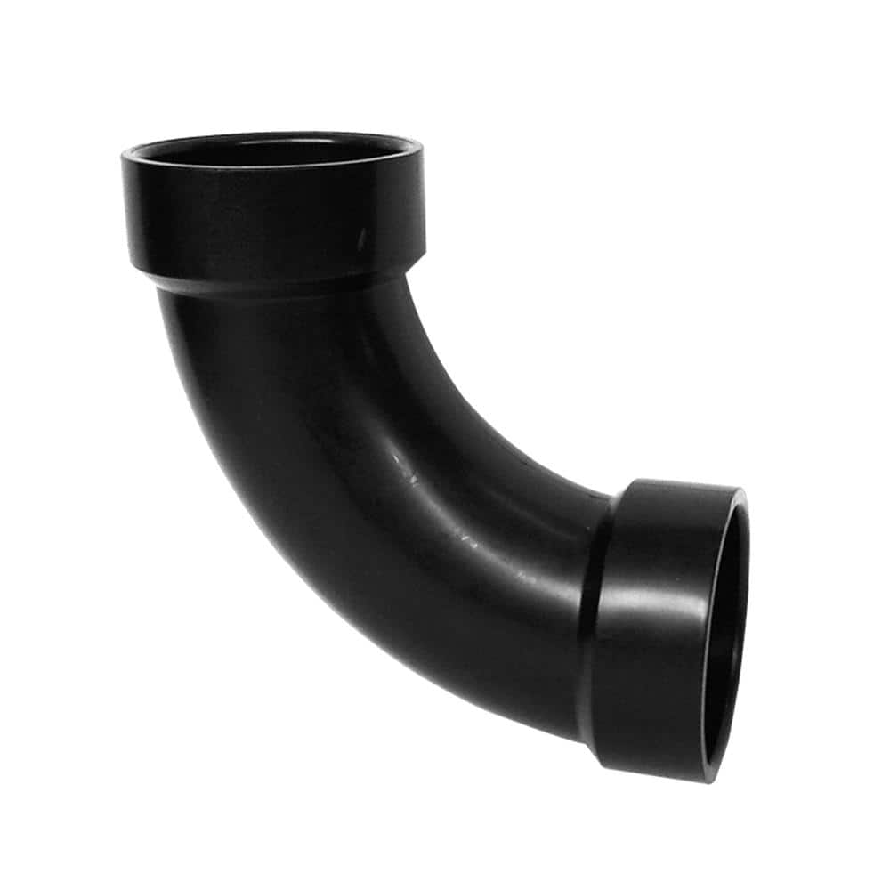 VPC 3 in. ABS Plastic DWV 90-Degree Long Sweep Elbow Fitting 33-LN304 ...