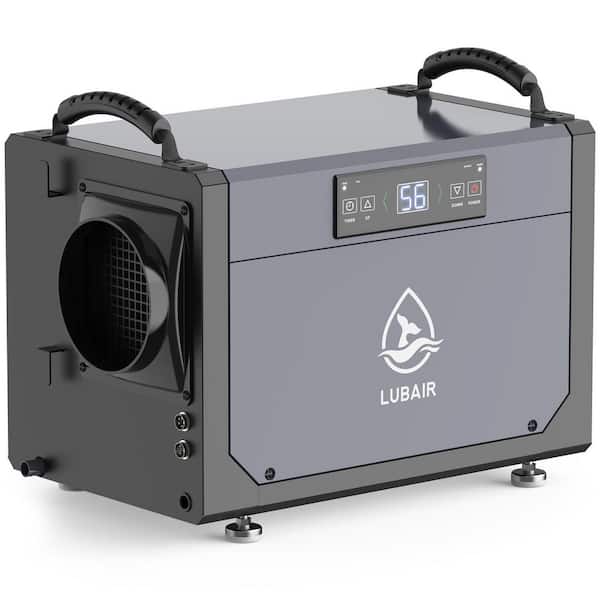 120 pt. 1,700 sq. ft. Quiet Bucketless Dehumidifier in Gray, with Drain Hose for Crawlspace, with Auto Defrost, No Pump
