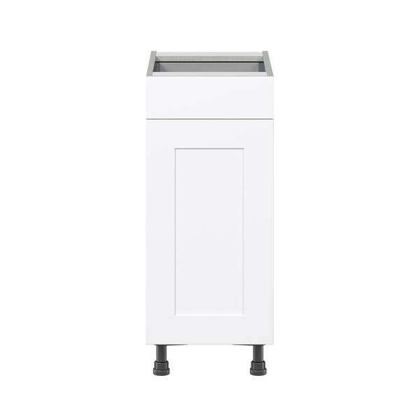 Wallace Painted Warm White Shaker Assembled Base Kitchen Cabinet with a  Drawer (15 in. W x 34.5 in. H x 24 in. D)