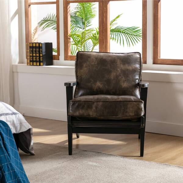 leather look arm chair