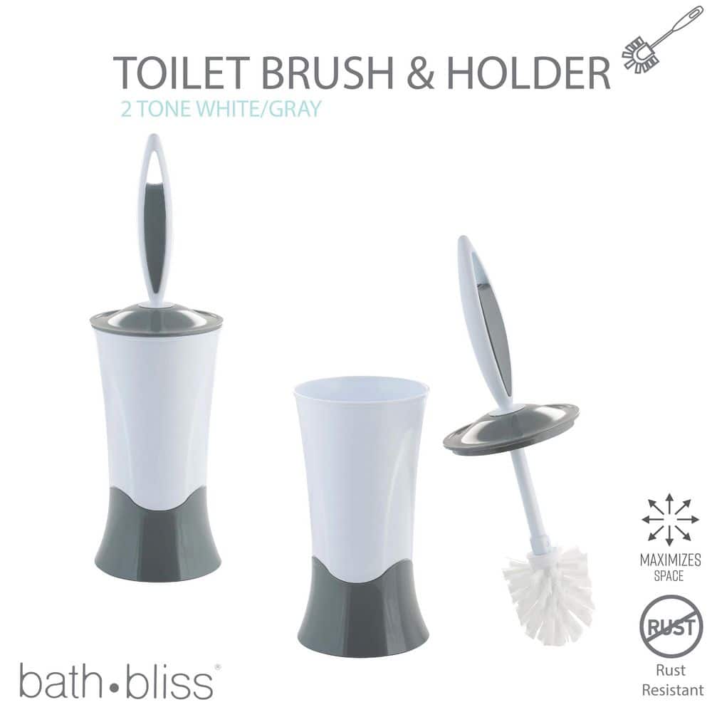 Luxurious Curve Design Toilet Brush and Holder Set