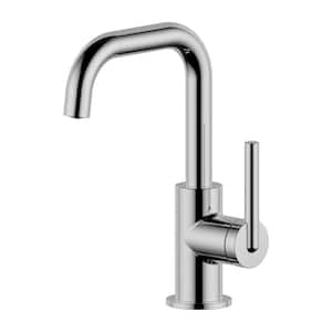 Kree Single Hole Single-Handle Bathroom Faucet Rust and Spot Resist with Drain Assembly in Polished Chrome