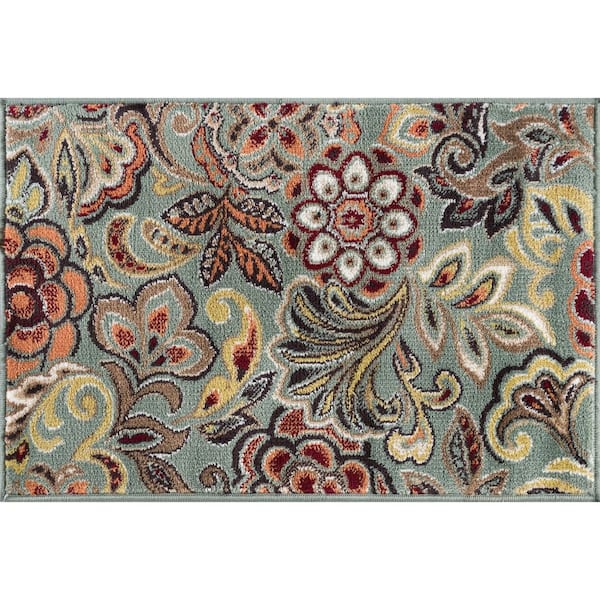 Deco Abstract Seafoam 2 ft. x 3 ft. Indoor Area Rug