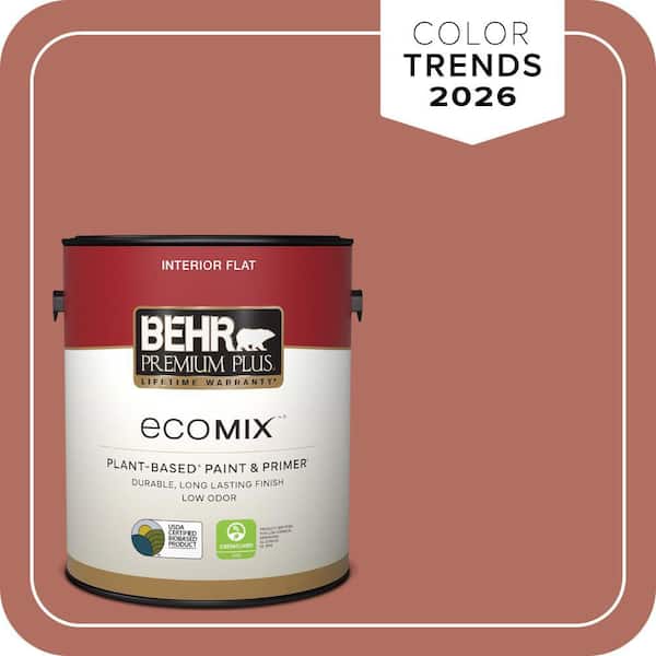 1 gal. #PPU2-12 Terra Cotta Urn Flat EcoMix Plant-Based Interior Paint & Primer