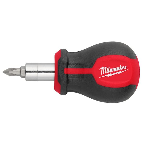 min ✨ Milwaukee 6-in-1 Stubby Multi-Bit Screwdriver 48-22-2762 - The