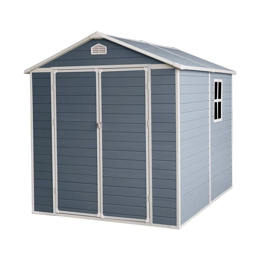 6 ft. x 8 ft. Resin Outdoor Storage Shed Kit-Perfect for Storage in Gray price history on PriceWatchPro