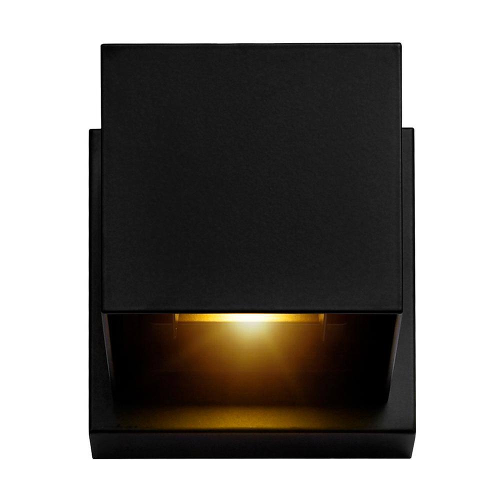Black Metal 4-Inch Dimmable LED Wall Sconce