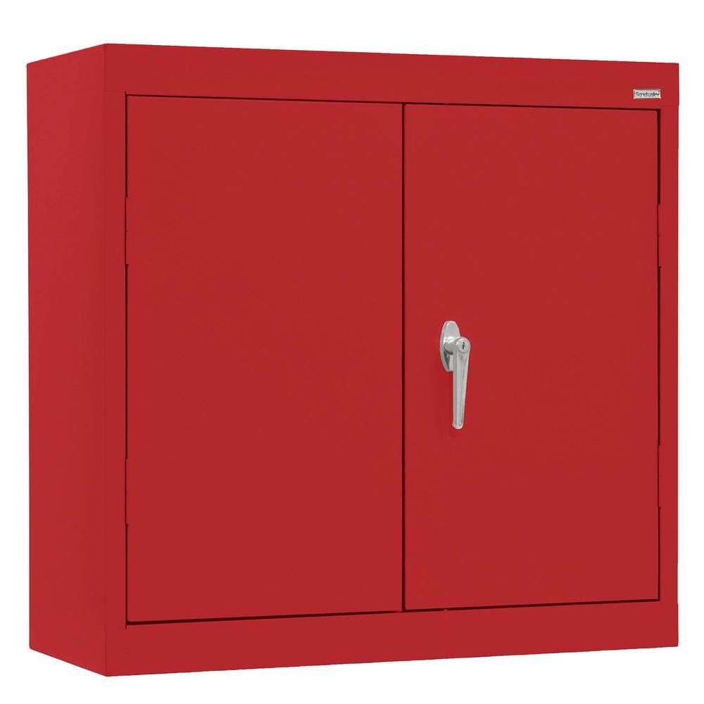 Sandusky Wall Mounted Garage in Red (30 in. W x 26 in. H x 12