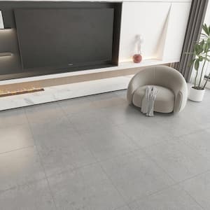 Cool-Gray 24 in. x 24 in. Melange Italian Porcelain Floor and Wall Tile (16 sq. ft.)