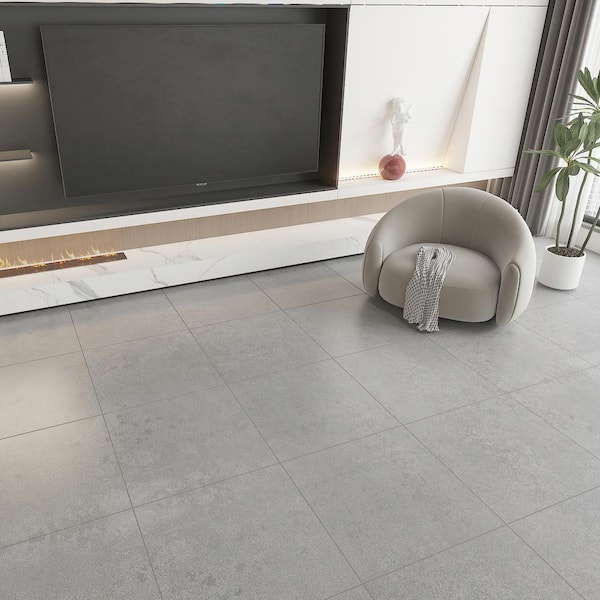 Melange Italian Porcelain Floor and Wall Tile 24 x 24 in. Cool-Gray-Bulk Value (80 sq. ft.)