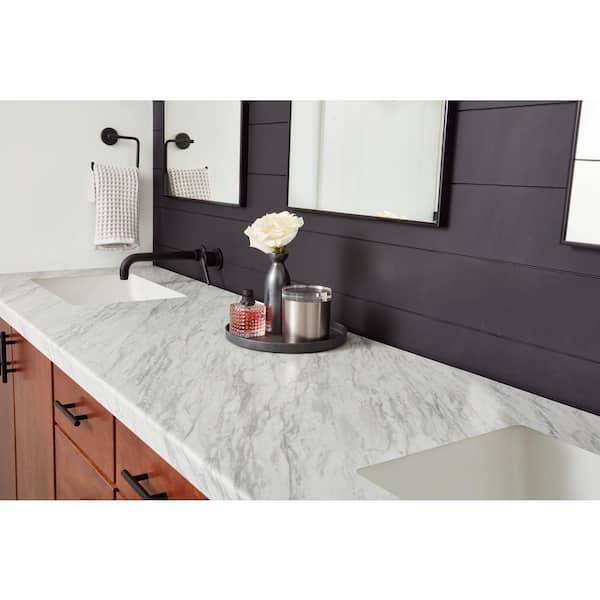 FORMICA 5 ft. x 12 ft. Laminate Sheet in Manhattan Marble with SatinTouch Finish 037011211512000 - Home Depot