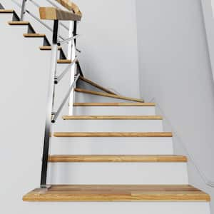 Haley 43.18 mm T x 48 in. L x 12.2 in. W Vinyl Stair Tread, Riser and Return Kit (Set of 2)