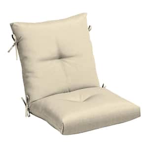 21 in. x 21 in. Outdoor Plush Modern Tufted Blowfill Dining Chair Cushion, Tan Leala