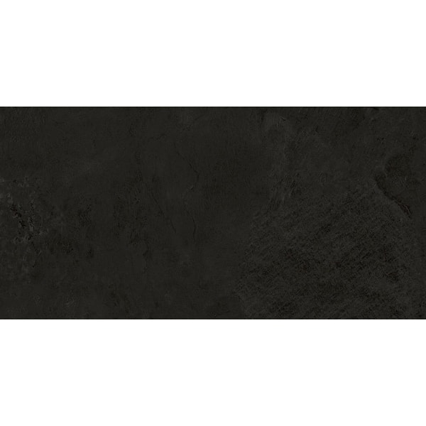 FloorPops 24 in. x 12 in. Slater Black Luxury Vinyl Plank Flooring Waterproof Peel and Stick Floor Tiles (12-Tile, 24 sq. ft.)