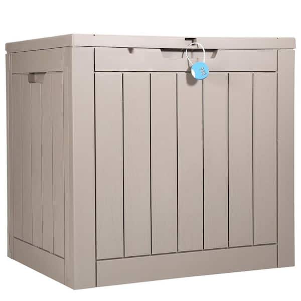 31 Gal. Outdoor Storage Box, 22.1 in. x 17.1 in. x 20.9 in. Waterproof PP Deck Box
