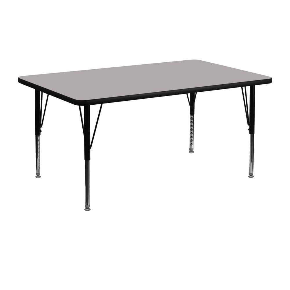 Wren Gray 24 in. W x 48 in. L Rectangle HP Laminate Activity Table - Height Adjustable Short price history on PriceWatchPro
