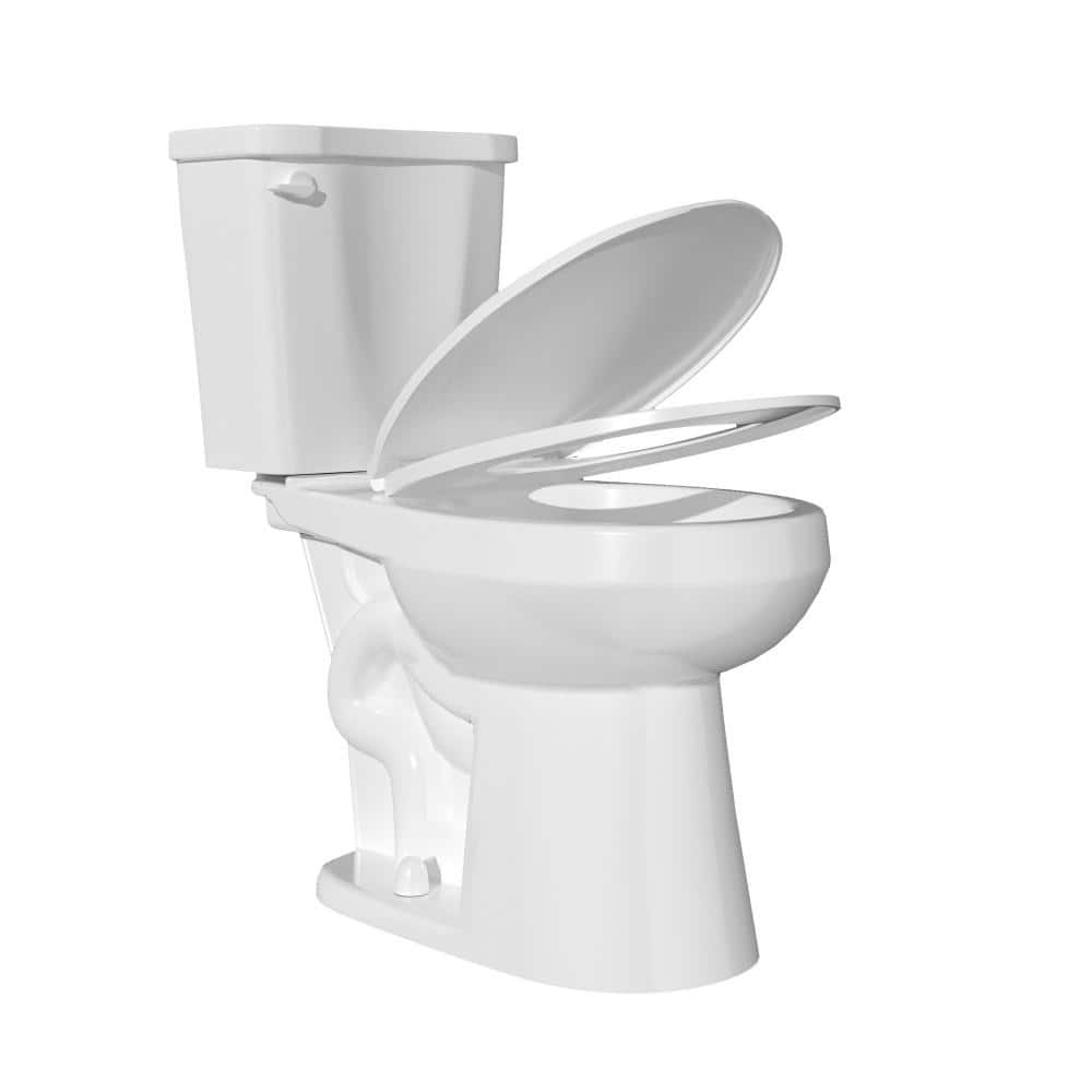 17 in. ADA Toilet Chair Height 1.28 GPF Single Flush Round 2-Piece Toilet in White Map Flush 1000g, Seat Included price history on PriceWatchPro