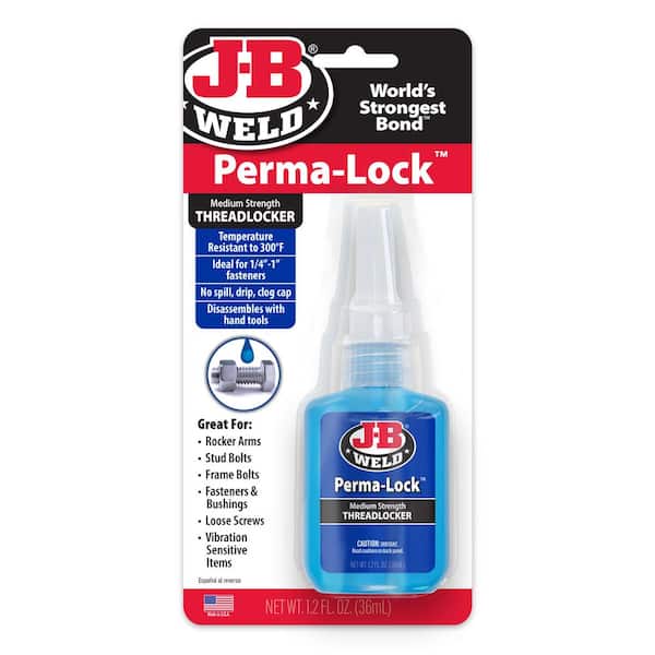 Perma-Lock 1.2 fl. oz. (36 ml) Medium Strength Removable Blue Threadlocker for Nuts and Bolts