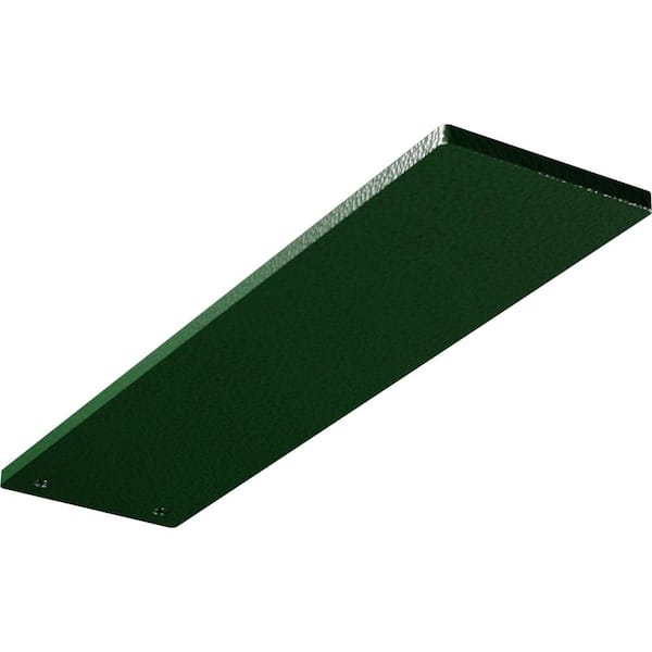 Ekena Millwork 3 in. x 0.25 in. x 12 in. Steel Hammered Deep Green Logan Bracket