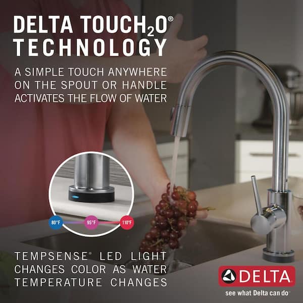 VoiceIQ™ Single-Handle Pull-Down Kitchen Faucet with Touch2O® Technology in  Champagne Bronze 9159TV-CZ-DST