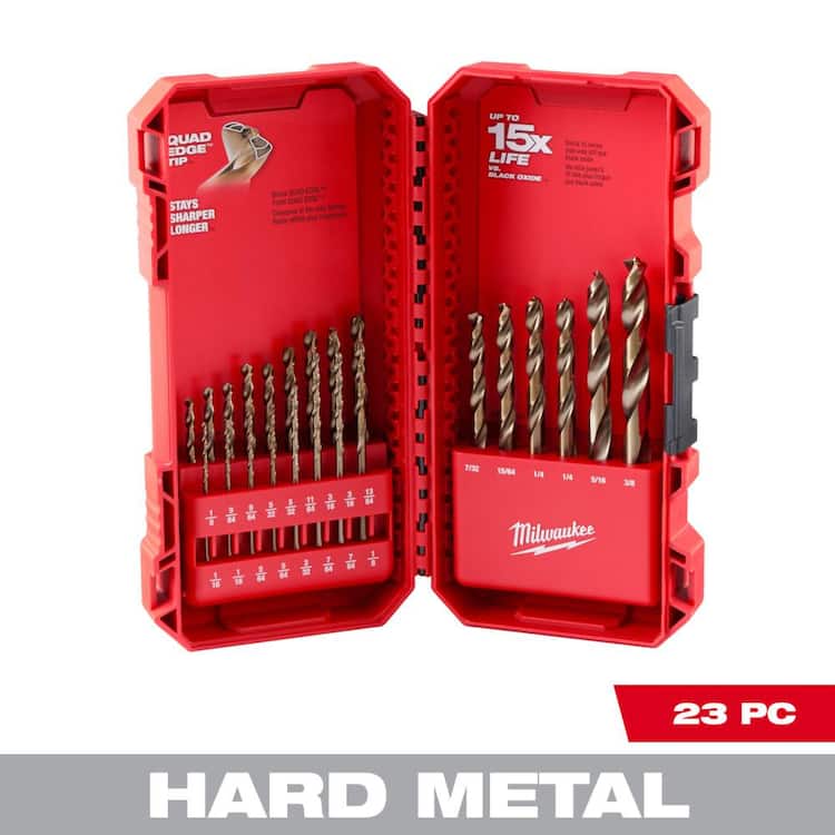 Milwaukee Cobalt Red Helix Twist Drill Bit Set for Drill Drivers (23-Piece)