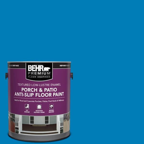 BEHR PREMIUM 1 gal. #S-G-550 Artesian Water Textured Low-Lustre Enamel Interior/Exterior Porch and Patio Anti-Slip Floor Paint