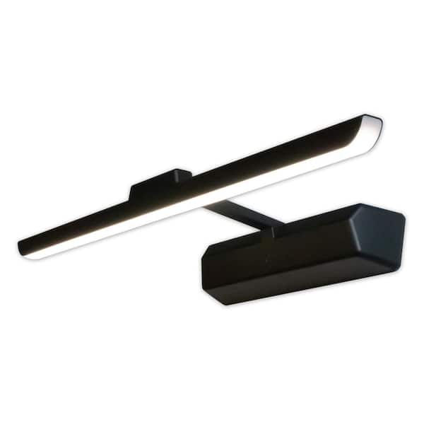 Matte Black 13 in. LED Adjustable White Picture Light