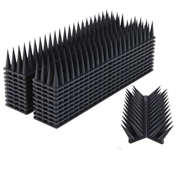 23 ft. Deterrent Bird Spikes Strips, 20 Packs, Stainless Steel, for Fences, Balconies, Roofs