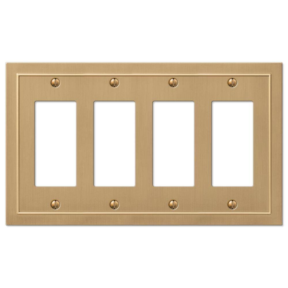 Bethany 4 Gang Rocker Metal Wall Plate - Brushed Bronze price history on PriceWatchPro