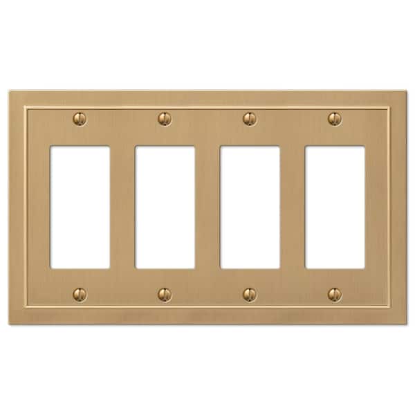 Bethany 4 Gang Rocker Metal Wall Plate - Brushed Bronze