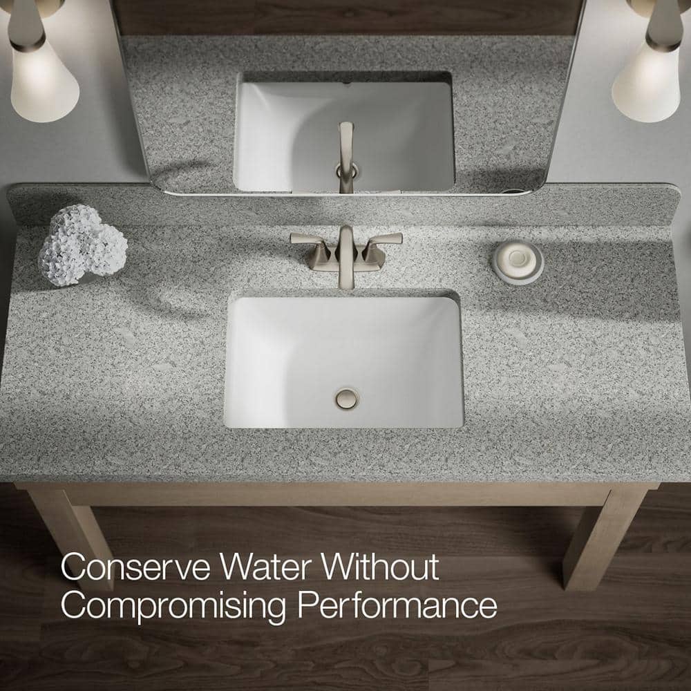 Vibrant Brushed Nickel Double Handle Bathroom Faucet
