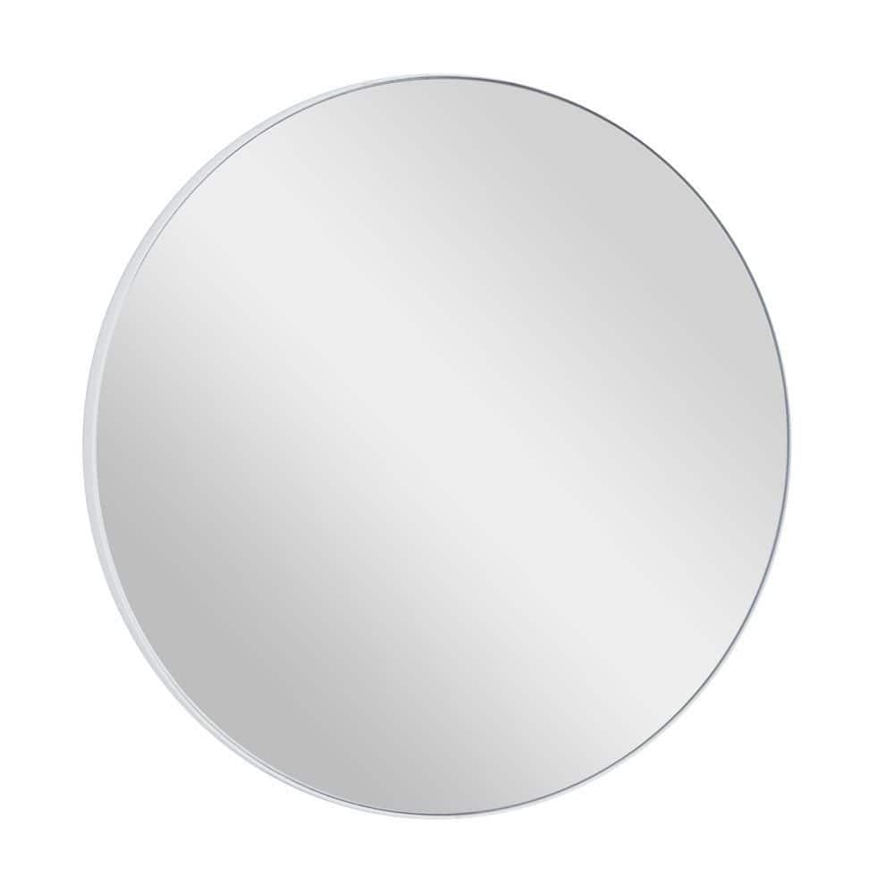23.75'' Matte Gold Minimalist Round Frameless Wall Mirror