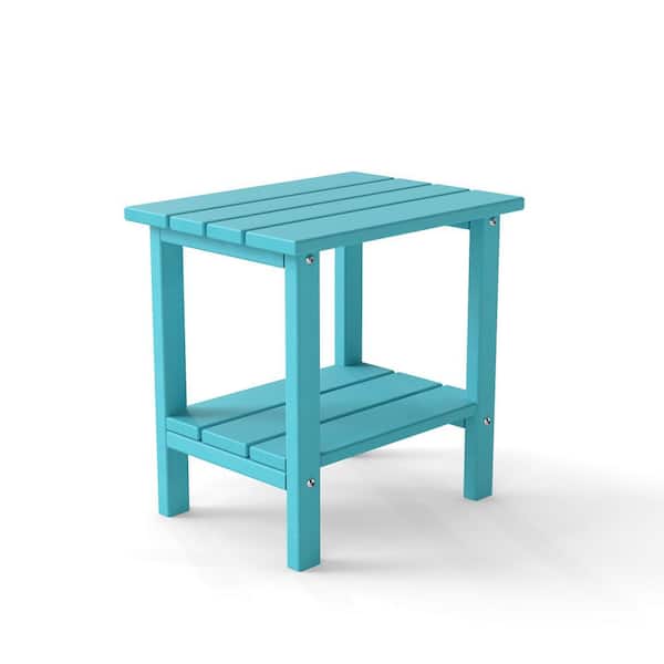 Adams Quik-Fold 20 in. Resin Bluestone Square Patio Side Table