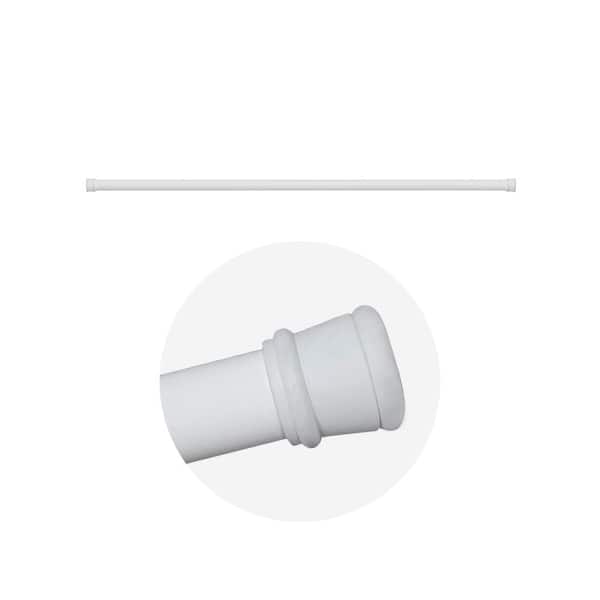42 in.-72 in. Adjustable 1 in Single Tension Utility Curtain Rod